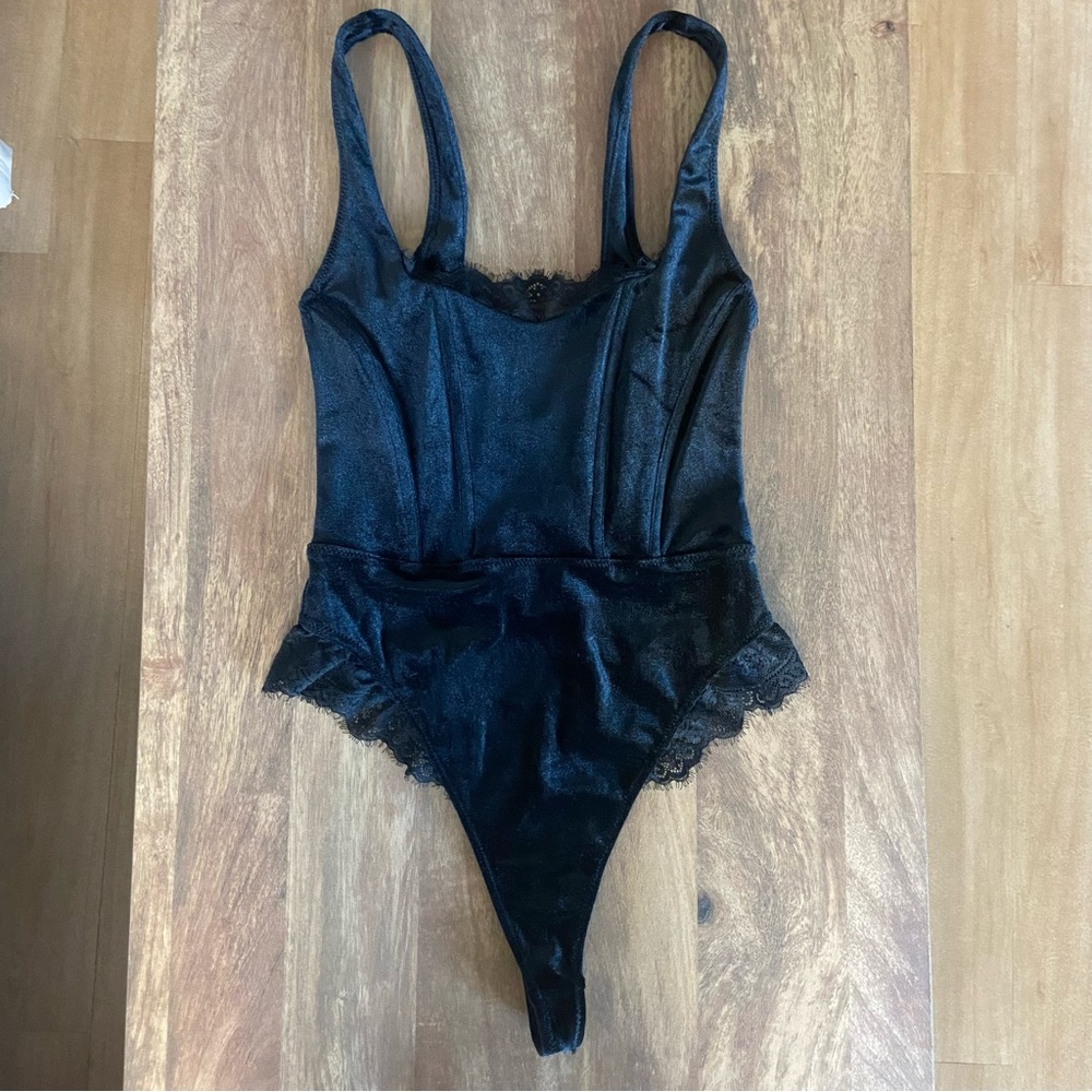 Velvet Bodysuit Forever 21 Thong Lace